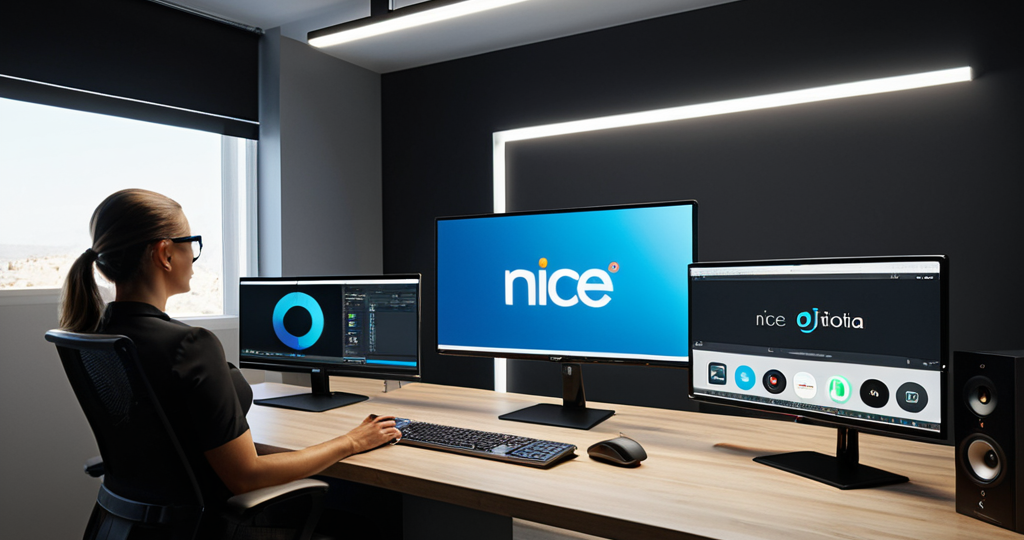 Equipo de trabajo de Nice Digital en su oficina moderna y tecnológica